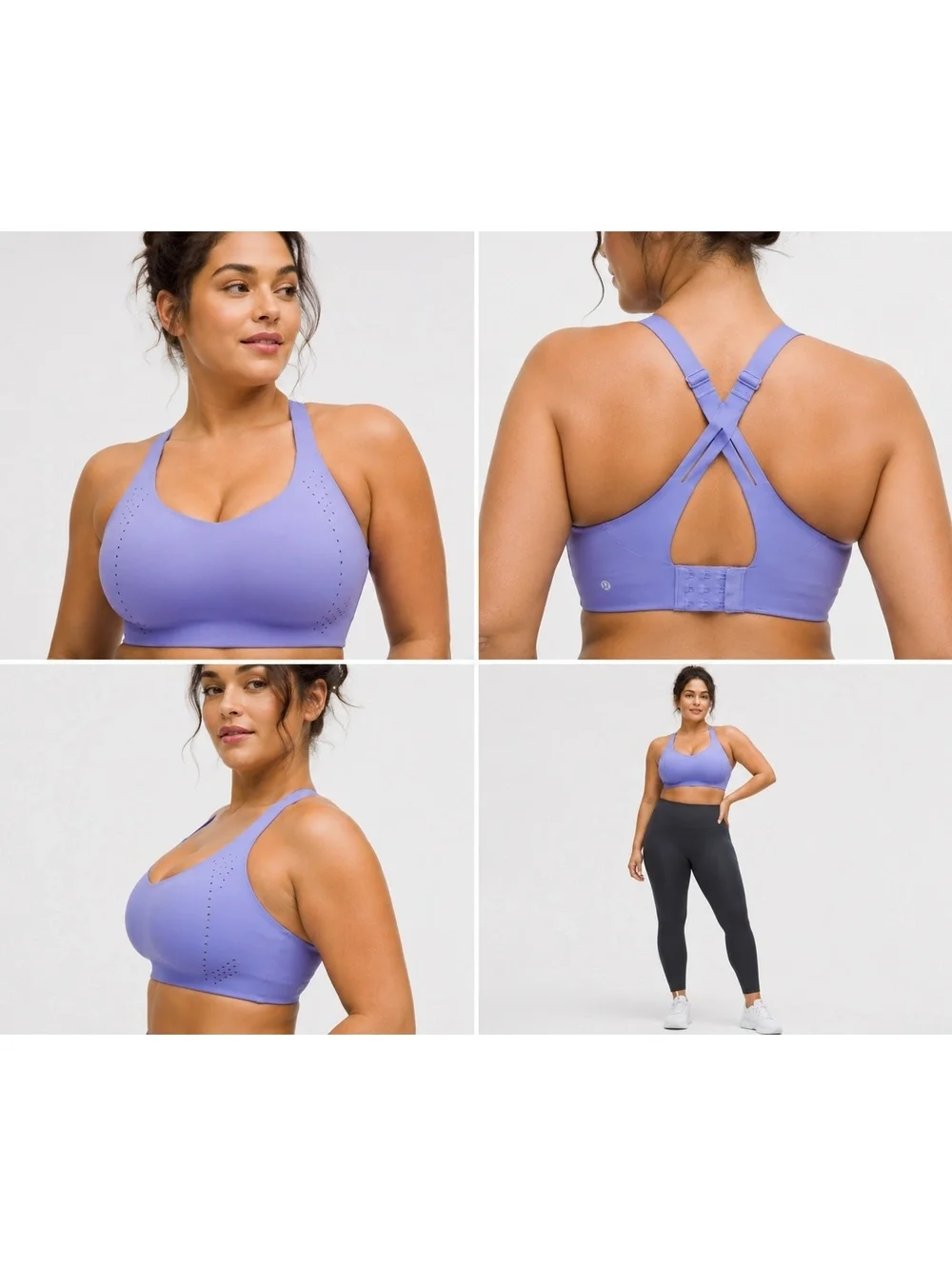 Lululemon Enlite Bra 34DDD High Support Sports Bra Lilac Purple Adjustable